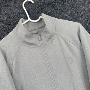 Bench Urbanwear Mens XXL Grey Full Zip Track Jacket Textured Mock Neck Jacket